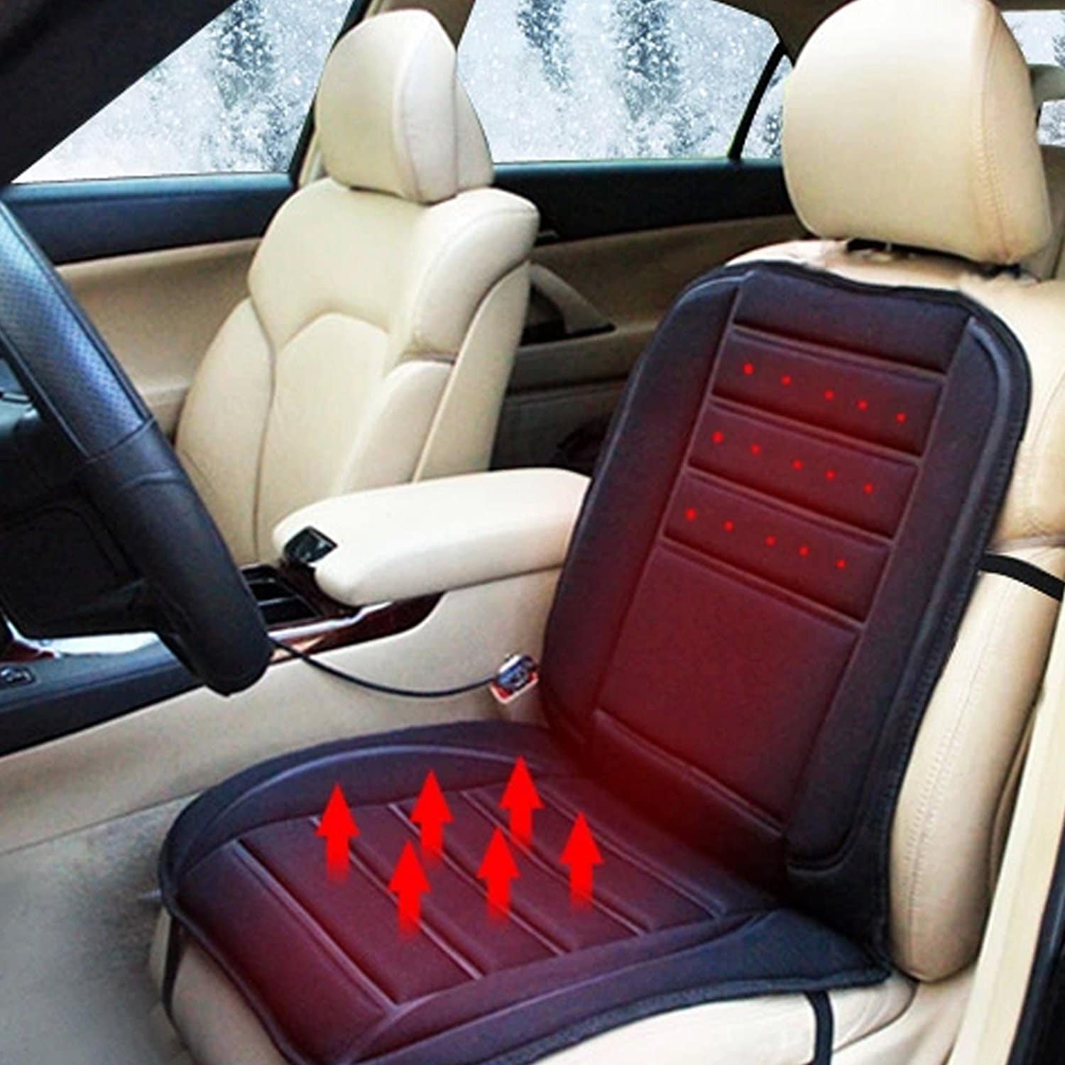 LemonBest Heated Car Seat Cushion