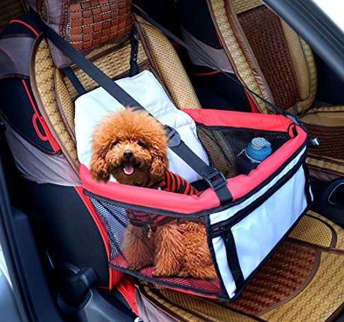 Red Bunty Dog Puppy Pet Cat Travel Booster Car Vehicle Seat Carrier Bag Protector 