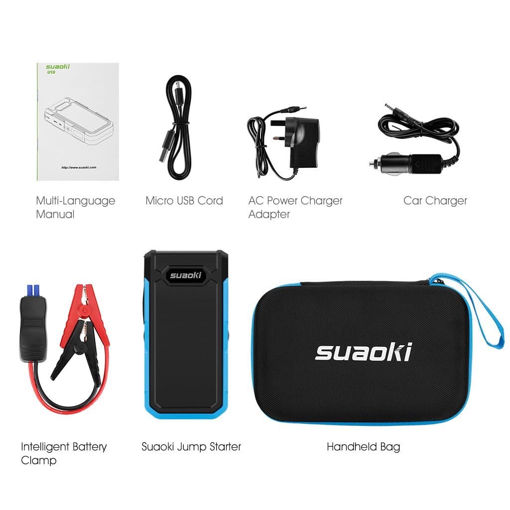 Suaoki U10 Car Jump Starter Whats included