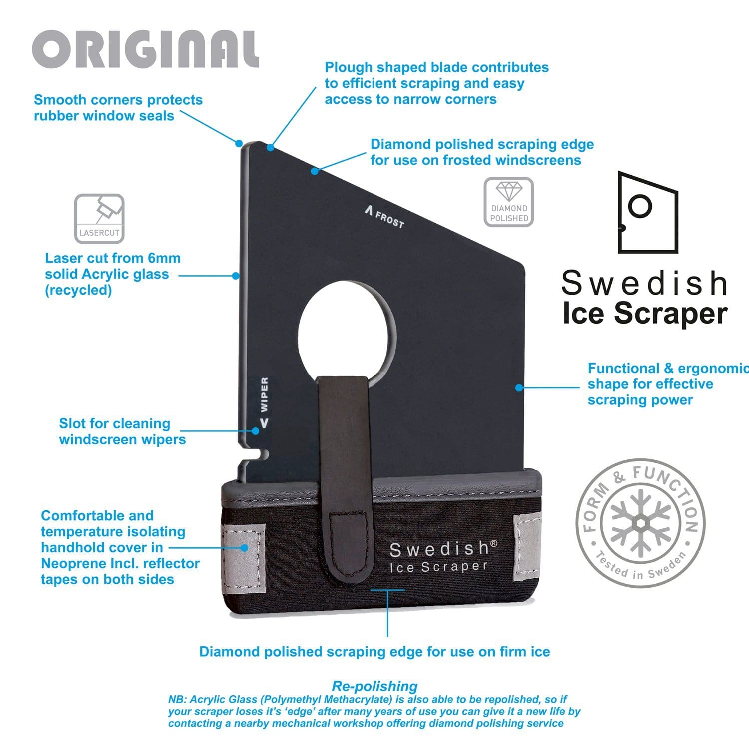 swedish ice scraper car windscreen scraper