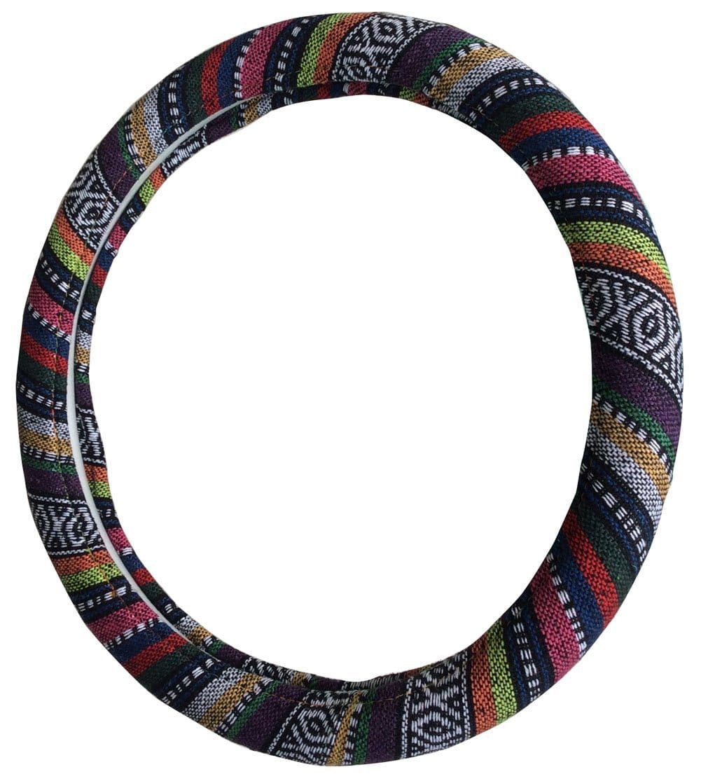 ethnic bright colourful steering wheel cover
