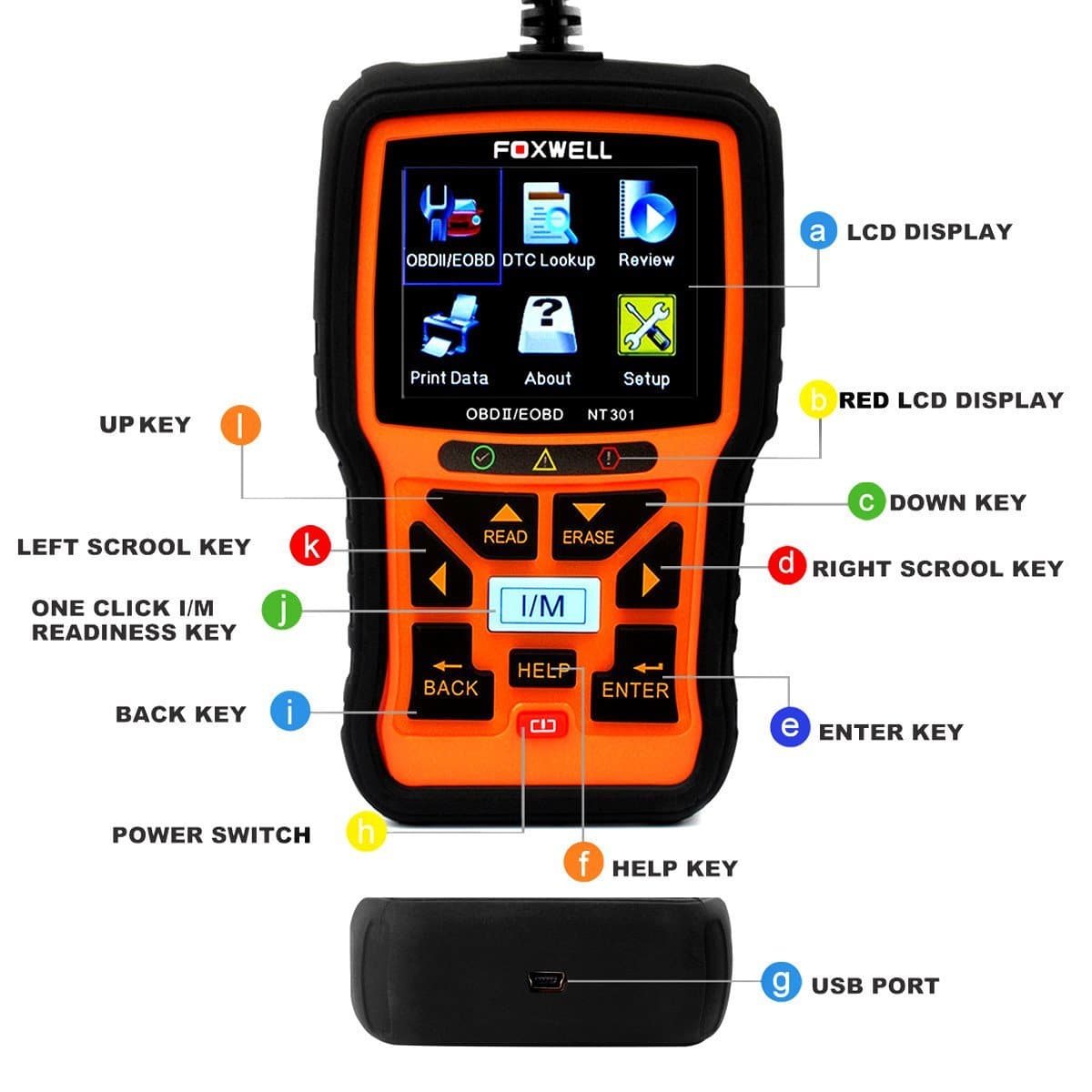 foxwell nt301 diy car diagnostic code scanner tool