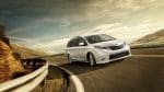 2017 Toyota Sienna white color on road hd wallpaper