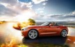 BMW Z4 side view red color hd wallpaper