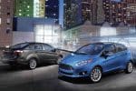2017 Fiesta Titanium Sedan Black color and 2017 Fiesta Titanium Hatch Blue color hd images and photos