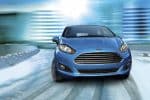 2017 Ford Fiesta blue color front hd images and wallpapers