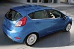 2017 Ford Fiesta blue color on road - 2017 Ford Fiesta exterior wallpaper