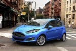 2017 Ford Fiesta blue color wallpaper -2017 Ford Fiesta on road images