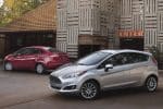 2017 Ford Fiesta red color and silver color images and photos