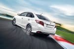 Toyota Vios white color on track side view hd wallpaper