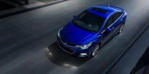 2017 Chevrolet Cruze blue color top roof view uhd wallpaper
