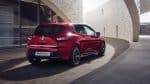 2017 Renault Clio red color rear back side profile view full widescreen 4k hd wallpaper