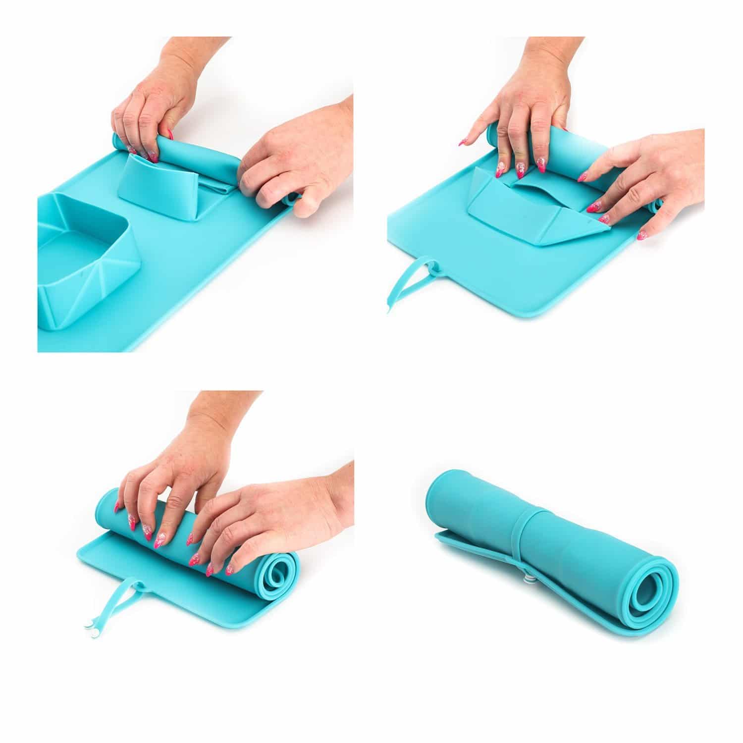 easypets silicone pet travel roll up dog bowl