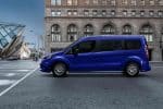 2018 Ford Transit blue color in city on road 4k uhd widescreen wallpaper