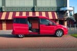 2018 Ford Transit dual sliding side doors red colors wide side full view uhd wallpaper