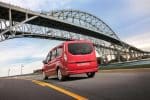 2018 Ford Transit red color rear back side view uhd images