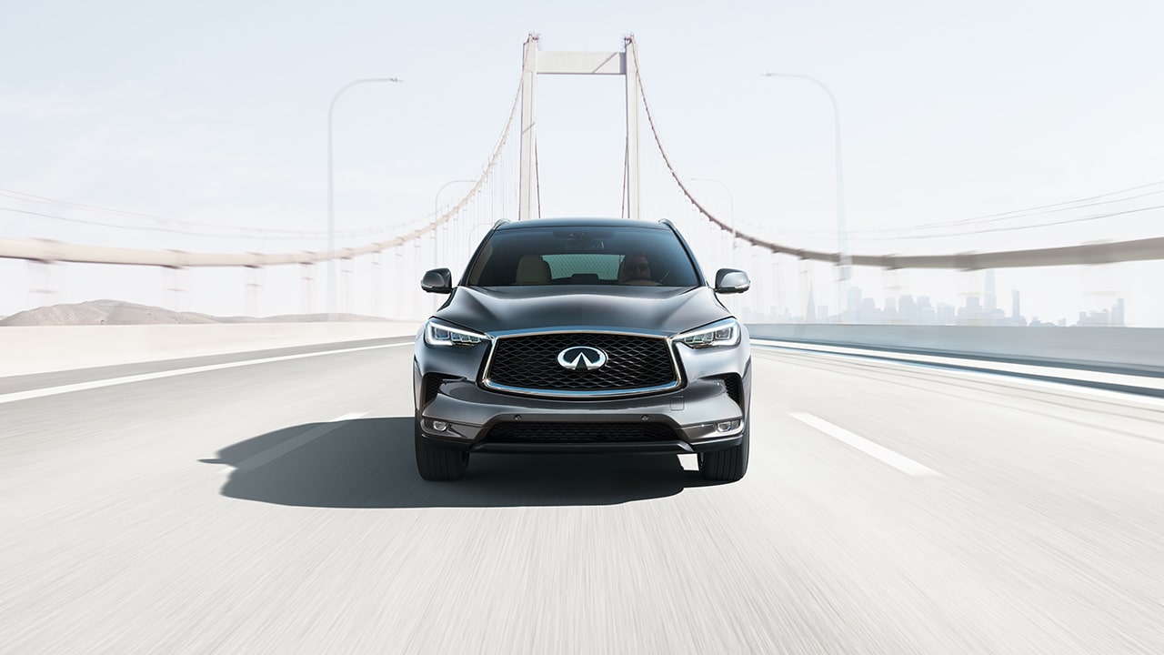 2019 Infiniti QX50 crossover front side view 4k uhd wallpaper