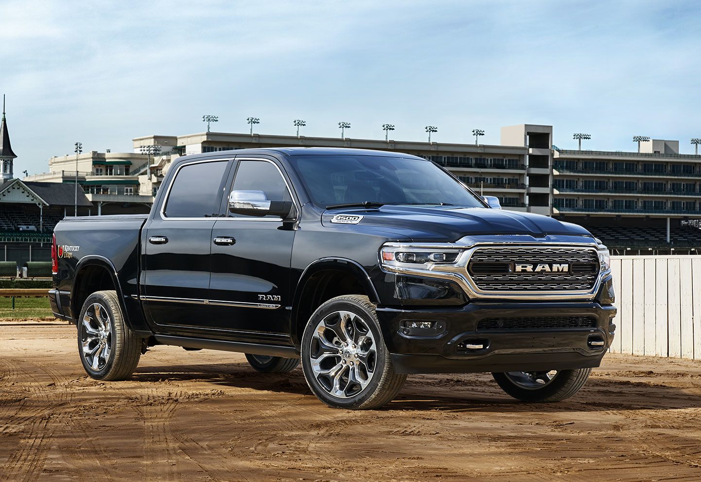 Stellantis Mexico Plants Halt Production Amid Union Dispute 2020 Dodge Ram black color KENTUCKY DERBY® EDITION side view 4k uhd wallpaper