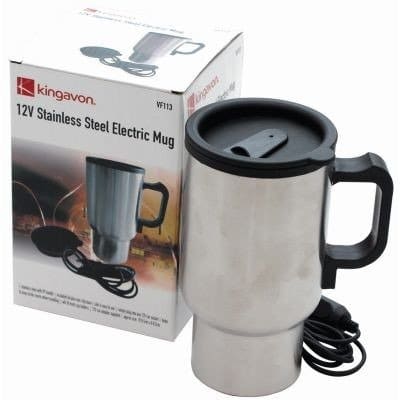 Kingavon Stainless Steel 12V Electric Mug