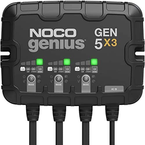 noco genius gen5x3 3 bank 15 amp 5 amp per bank fully automatic smart marine cha