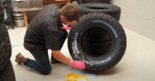 How to Get Blue off New Tires