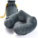 Review of Purefly Travel Pillow Luxuriously Soft Inflatable Neck Pillow Support